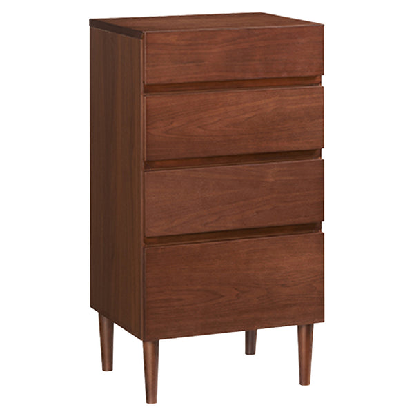 チェスト 4段 突板仕上げ レトロモダン 幅45cm