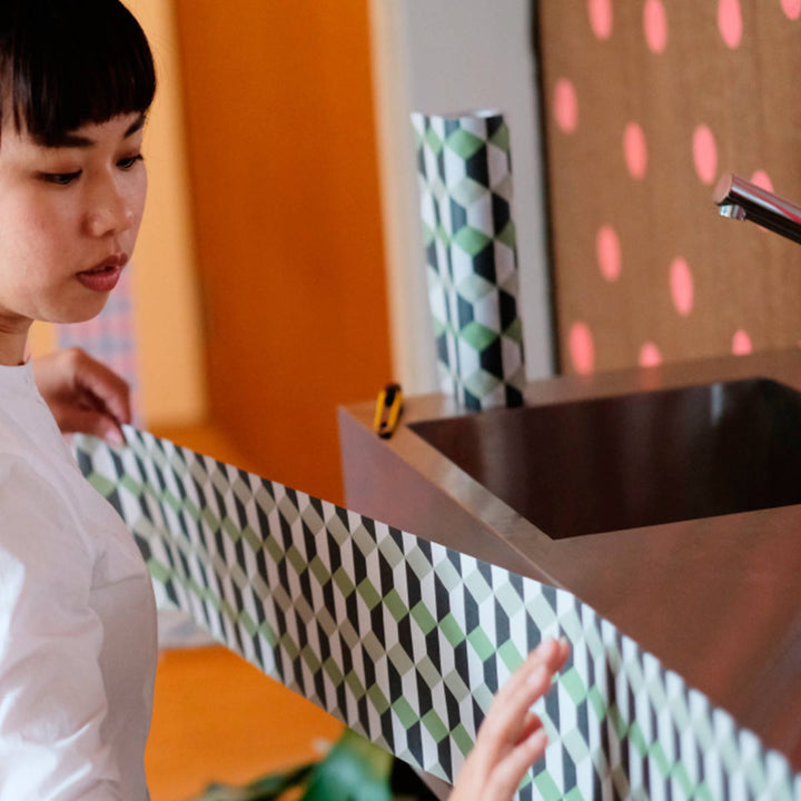 リメイクシート壁用立体幾何学mtCASAFLEECE23cm×5m