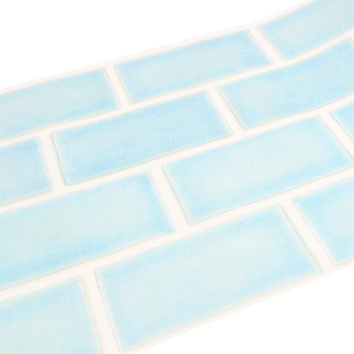 リメイクシート壁用タイル・水色mtCASAFLEECE23cm×5m