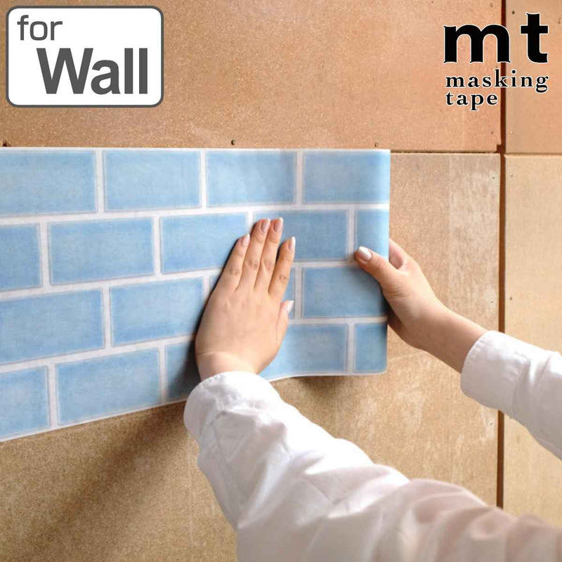 リメイクシート壁用タイル・水色mtCASAFLEECE23cm×5m
