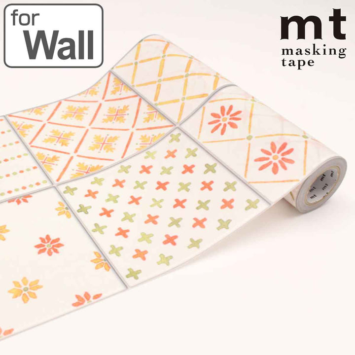 リメイクシート壁用タイル・オレンジmtCASAFLEECE23cm×5m