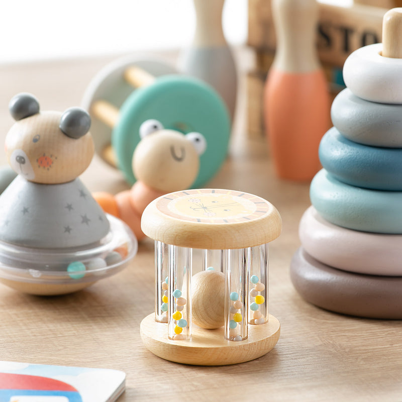 おもちゃ ベビー RATTLE ANIMAL BEAR 木製 北欧 出産祝い