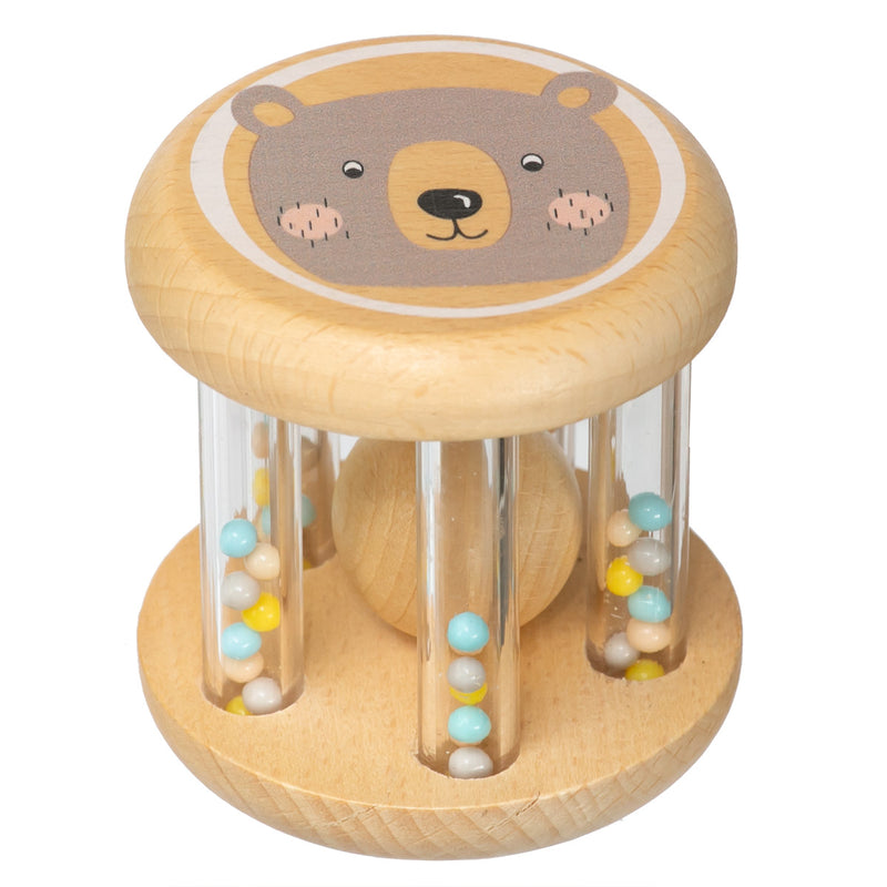 おもちゃ ベビー RATTLE ANIMAL BEAR 木製 北欧 出産祝い
