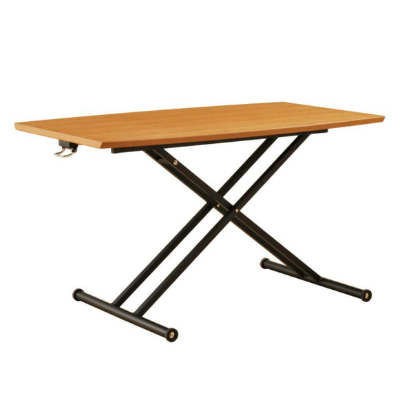 リフトテーブル 幅150cm 高さ調節 木製 天然木突板