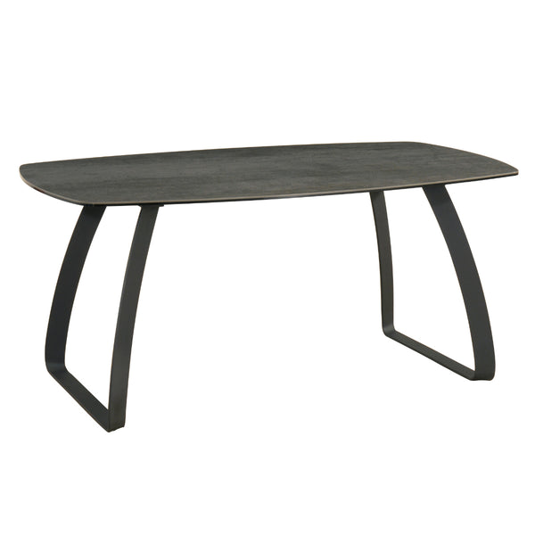 ダイニングテーブル 幅160cm セラミック 2本脚 ブライツ スチール脚