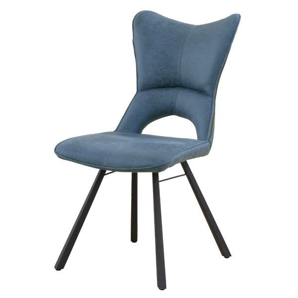 ダイニングチェア 座面高45cm ファブリック マイクロファイバー スチール脚