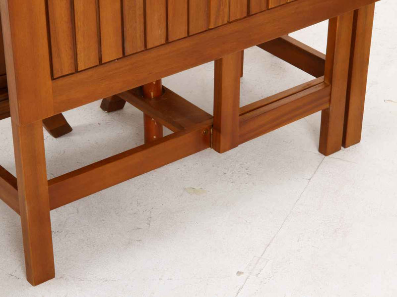 ガーデンテーブル バタフライテーブル＆チェアー 5点セット 天然木