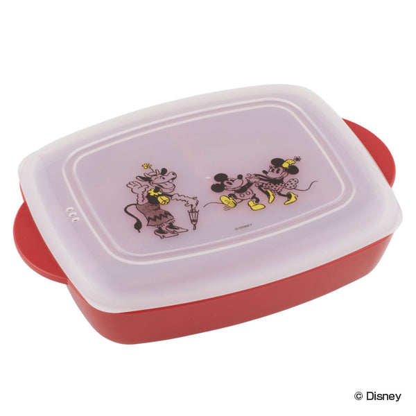 ランチプレート フタ付き 24.5cm ミッキーマウス おうちで食べるお弁当箱 プラスチック