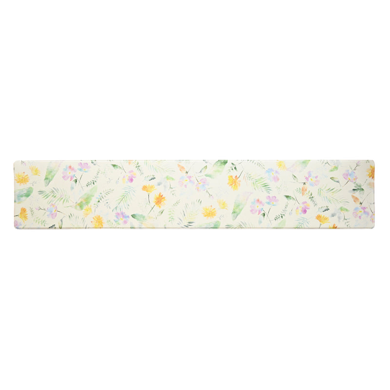 キッチンマット拭けるPVC花柄フィオレアイボリー45×240cm
