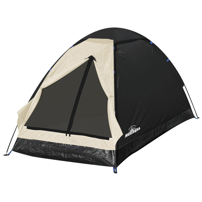 テント 1人用 組立式ドームテント ブラック
