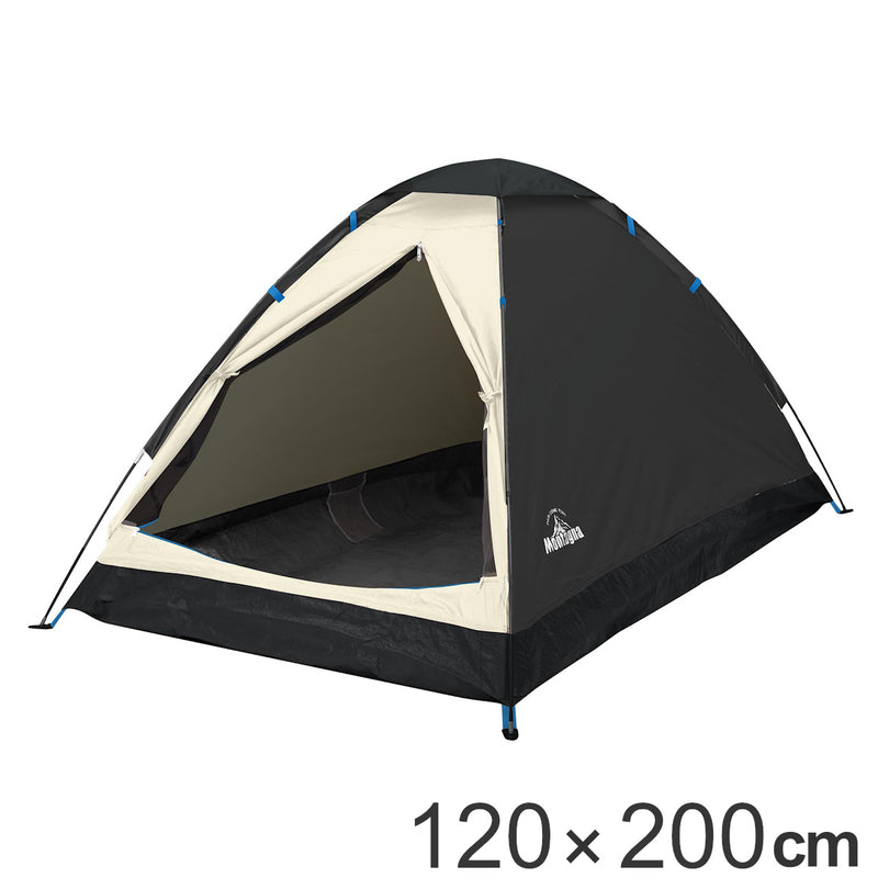 テント 2人用 組立式ドームテント ブラック