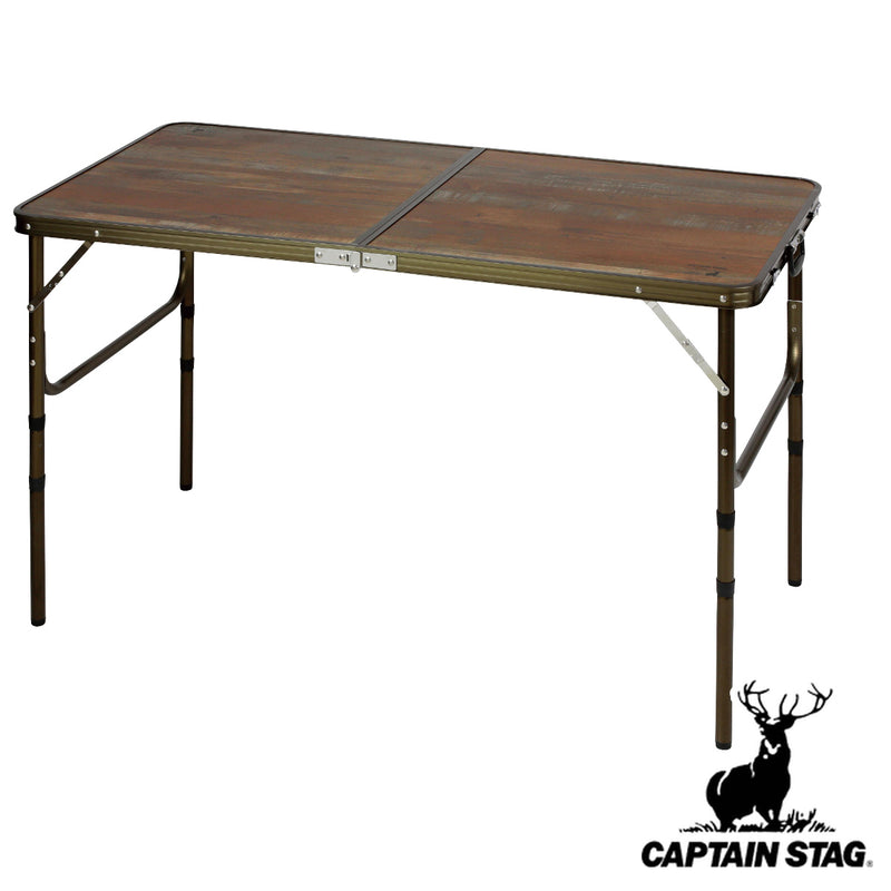 アウトドアテーブル 60×120cm 高さ4段階調節付 ビストロフォールディングテーブル キャプテンスタッグ