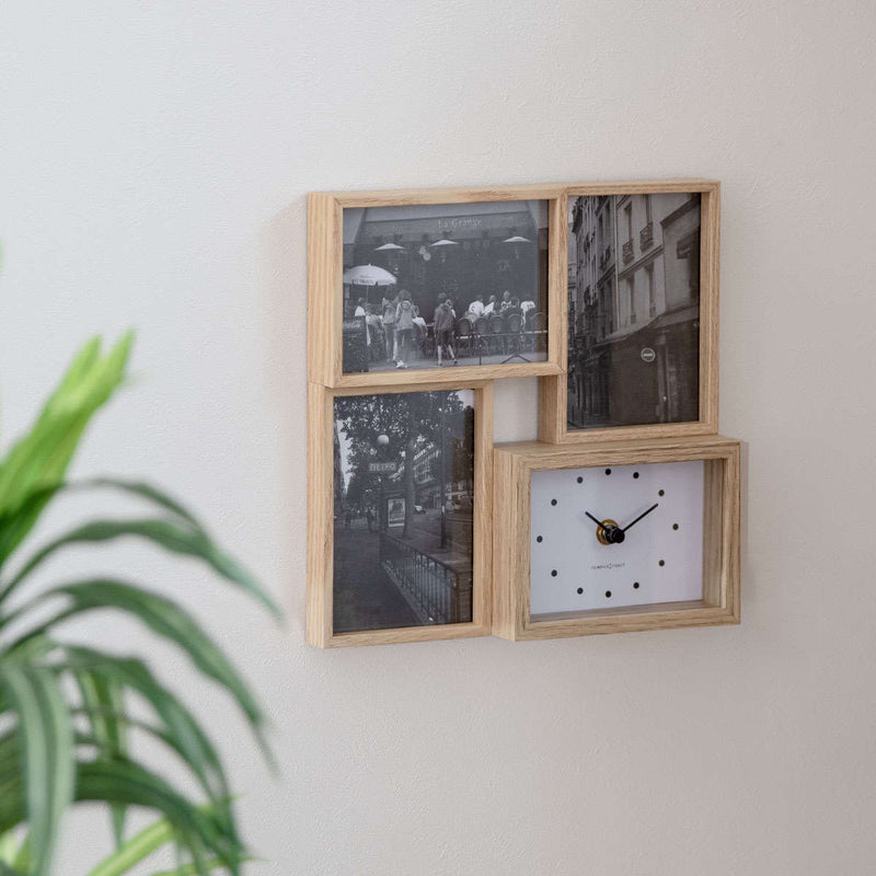 時計 BIT4 ASH 写真立て 木製 北欧風