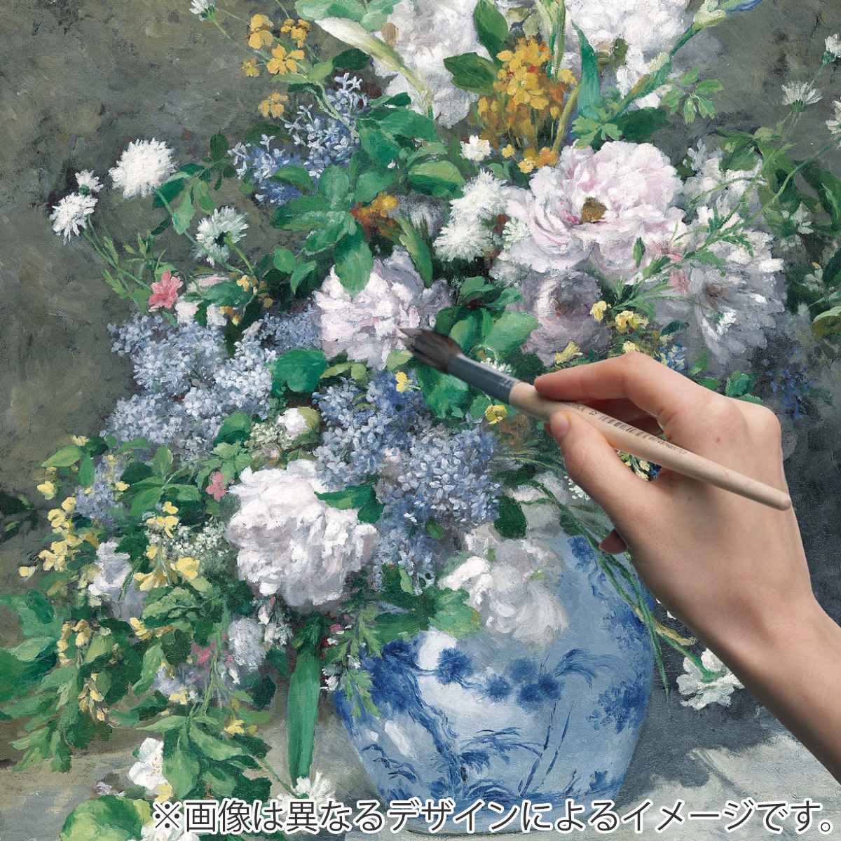 川端龍子 絹本色紙画【木版画手彩色花鳥12ヶ月】桐共箱 三越鑑製目録有 EA