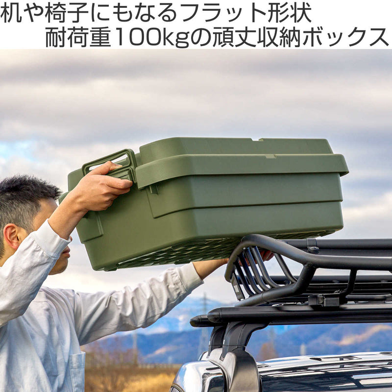 リス 収納ボックス スタッキング トランクカーゴ グレー 22L 日本製 TC