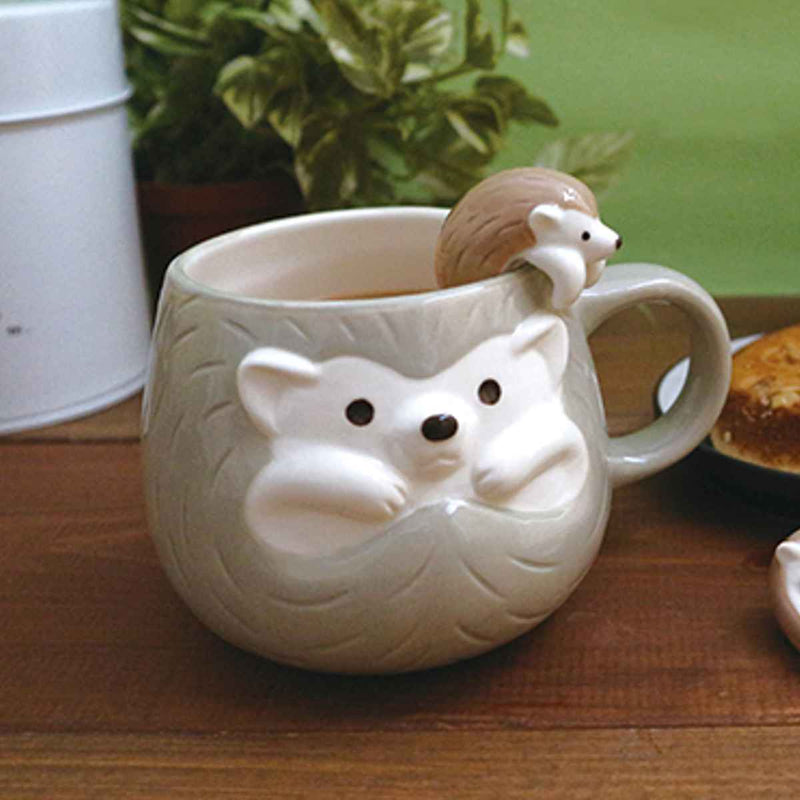 マグカップ 300ml まるまりマグ ハリネズミ 陶器