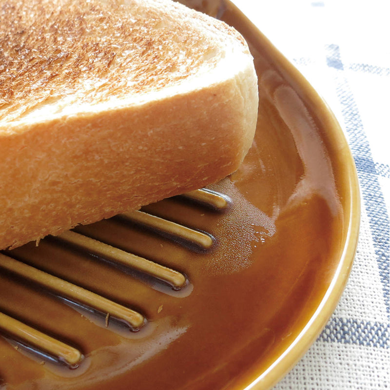 トーストプレート 17cm かりふわ ネコ 陶器