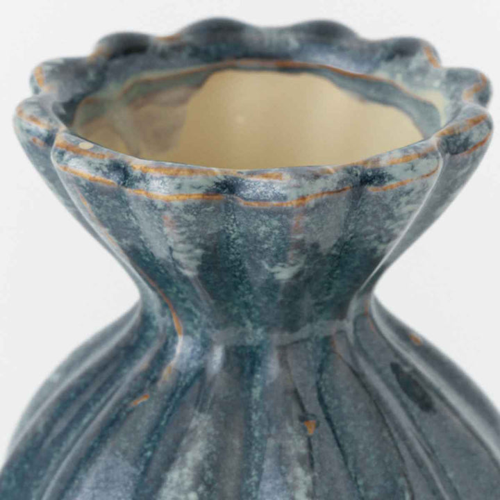 花瓶 セラミックベース 直径11×高さ15cm -17