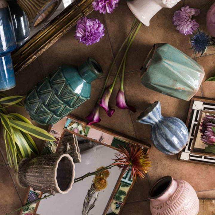 花瓶 セラミックベース 直径11×高さ15cm -21