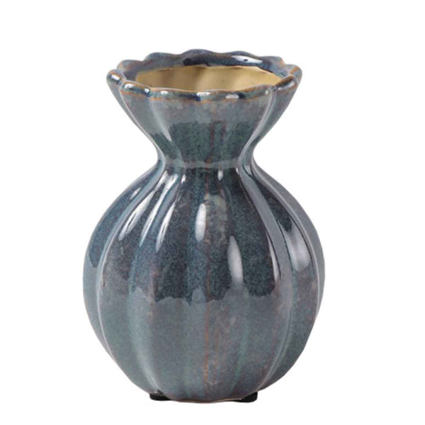 花瓶 セラミックベース 直径11×高さ15cm -1