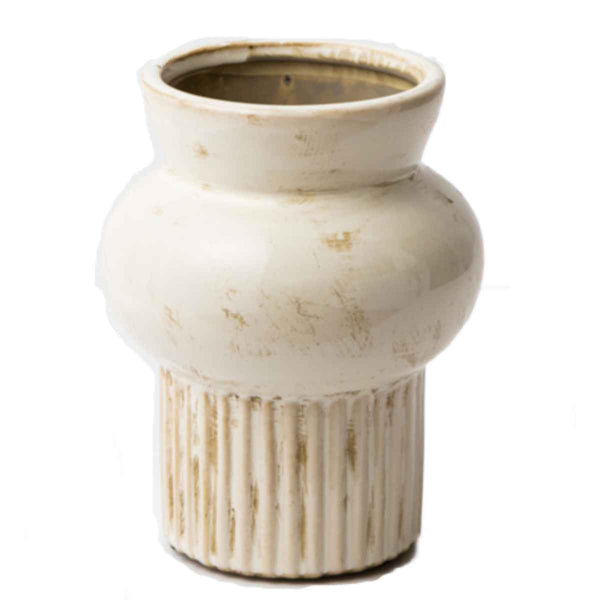 花瓶 セラミックベース 直径13×高さ17cm -1