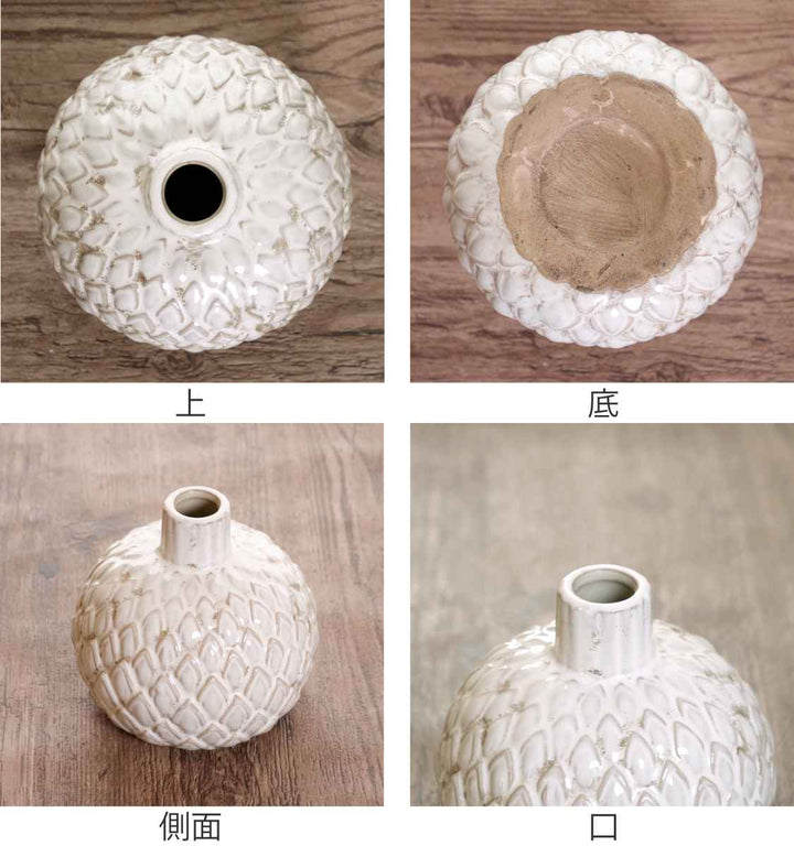 花瓶 セラミックベース 直径14.5×高さ15cm -4