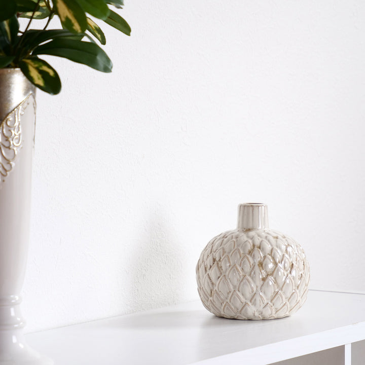 花瓶 セラミックベース 直径14.5×高さ15cm -10