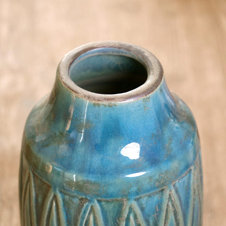 花瓶 セラミックベース 直径11×高さ23cm -12