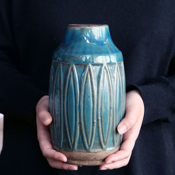 花瓶 セラミックベース 直径11×高さ23cm -6