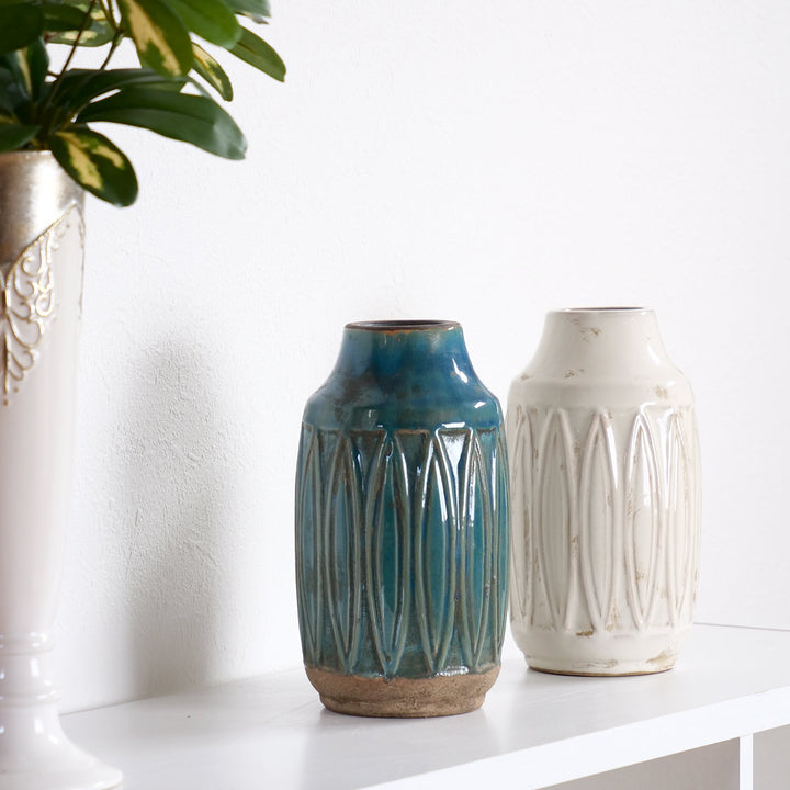 花瓶 セラミックベース 直径11×高さ23cm -10