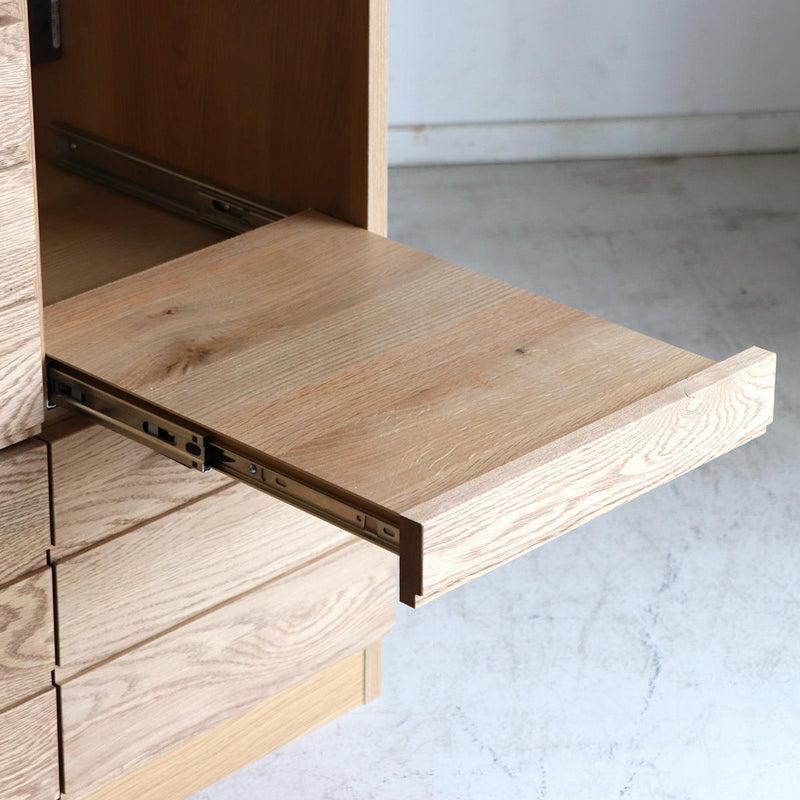 食器棚 キッチンボード 天然木 オイル仕上げ 約幅105cm
