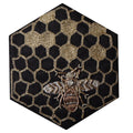手鏡 ハニカム 刺繍ミラー コンパクト 蜂