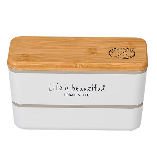 弁当箱2段730mlバンブーLIFEISBEAUTIFUL長角ネストランチ