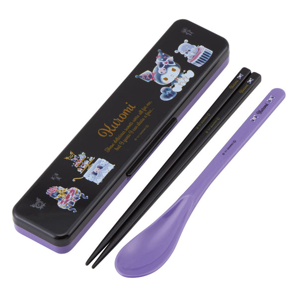 コンビセット 抗菌 箸 スプーン 18cm クロミ キュートパーティ -1