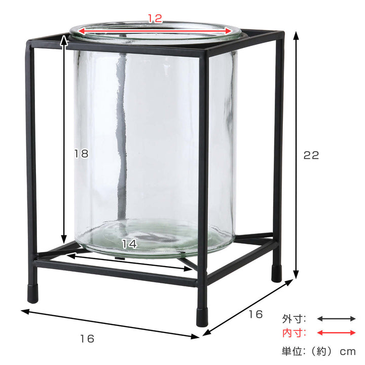 花瓶アイアンベーススタンドフラワーベースSサイズ