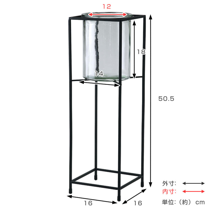 花瓶アイアンベーススタンドフラワーベーストールサイズ