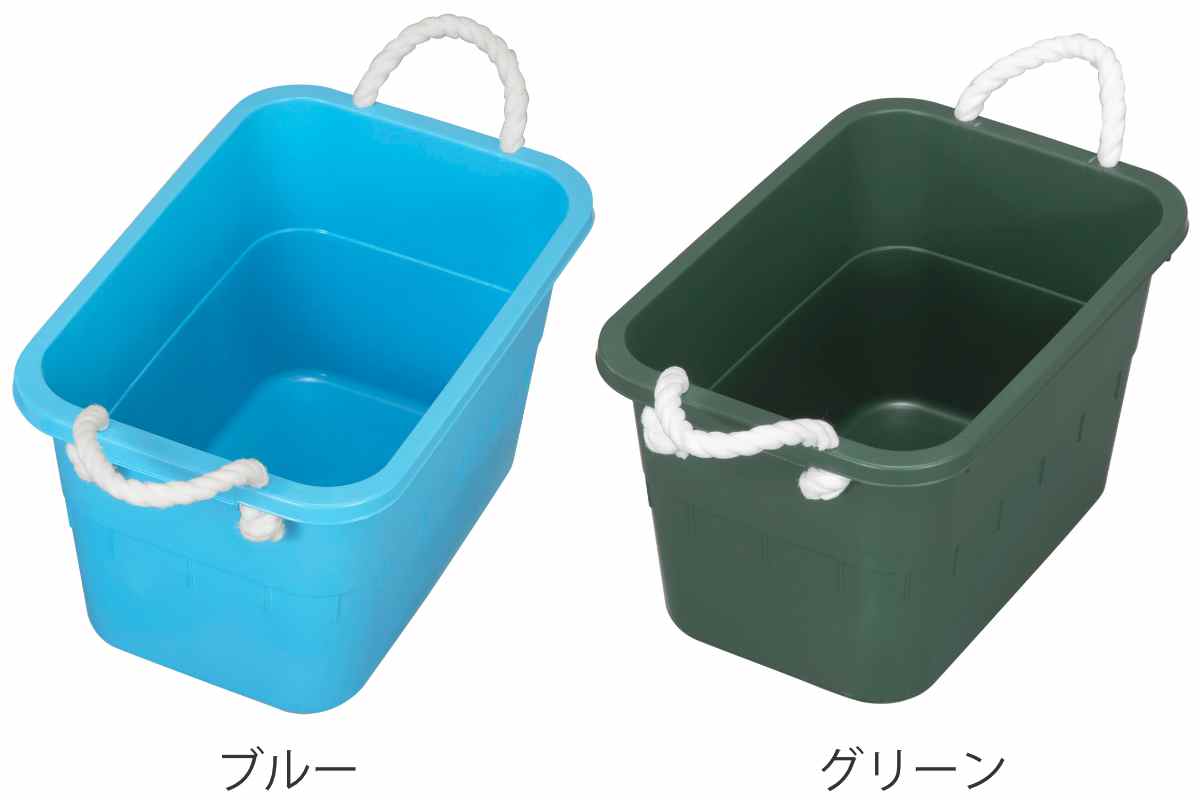 ② 角型タライ24L ブルー 新品と中古セット 394928_2.jpg?v=1658047515&