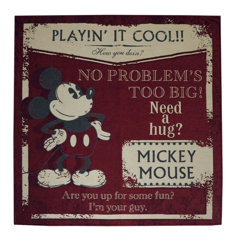 ラグ 185×185cm ミッキーマウス クラシック