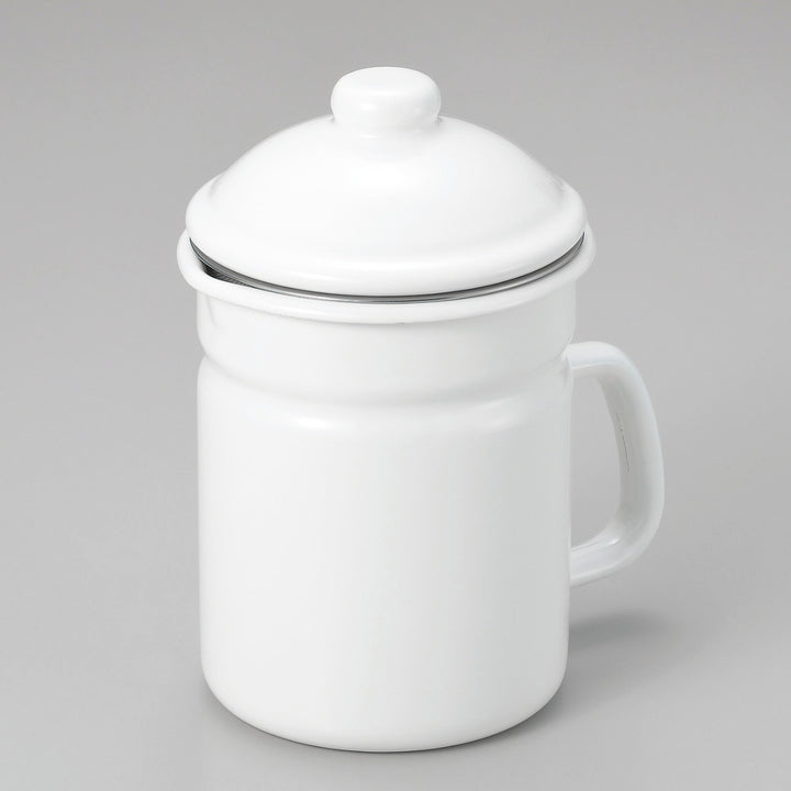 オイルポット 1L ピア・コローレ こし網付き ホーロー -9