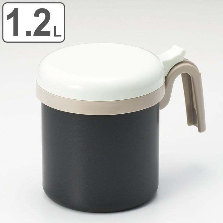 オイルポット 1.2L 天ぷら名人 きれいにこせるオイルポット -2