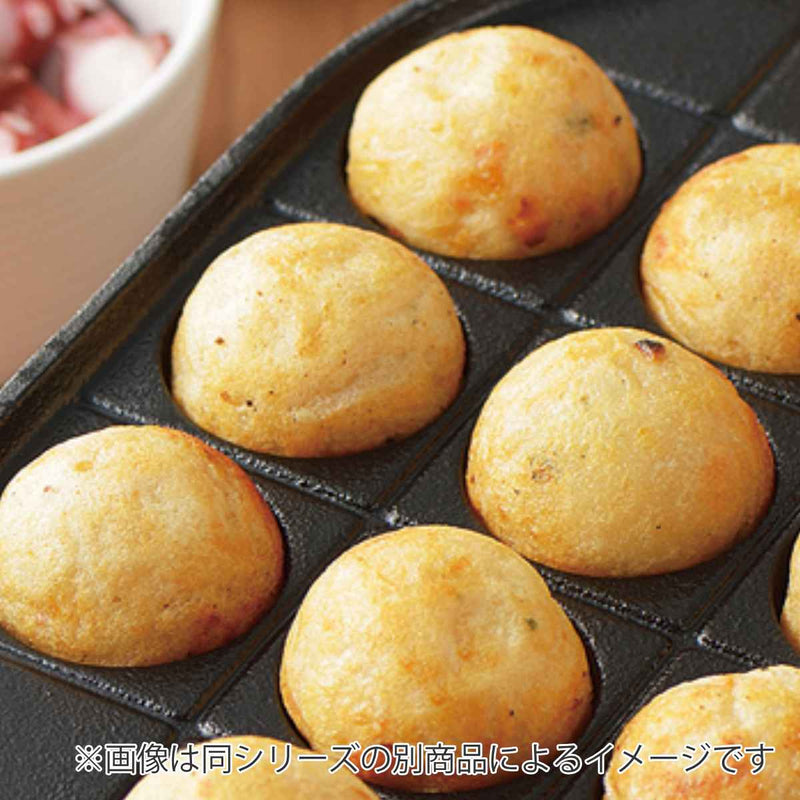 たこ焼きプレート 14穴 木柄 スプラウト 鉄鋳物製