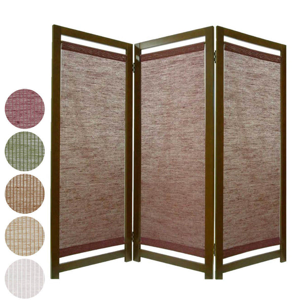 衝立 組立式パーテーション 麻 3連 高さ135cm
