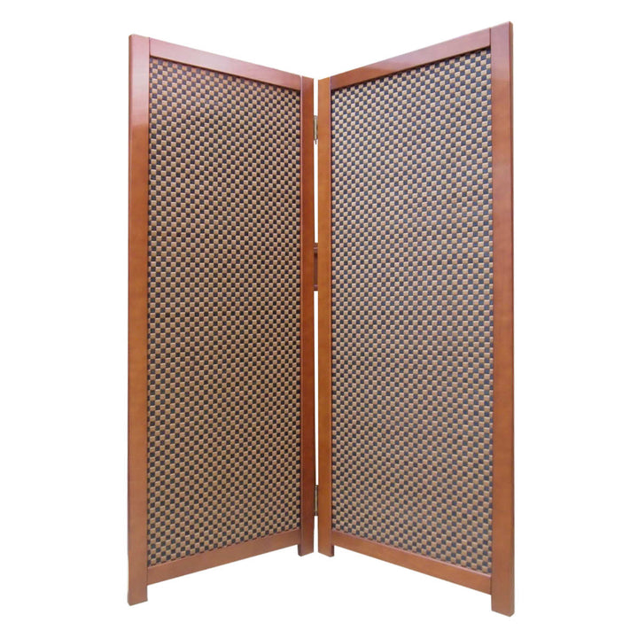 衝立 竹すだれ衝立 市松柄 2連 高さ135cm -1