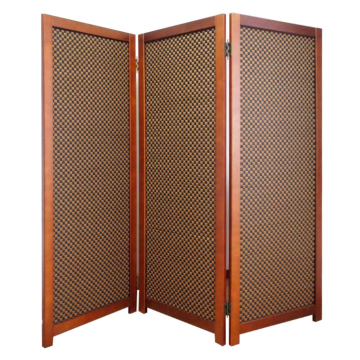 衝立 竹すだれ衝立 3連 市松柄 高さ170cm -15