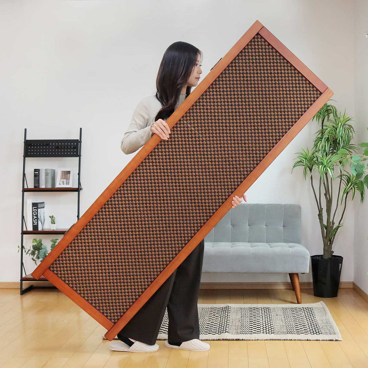 衝立 竹すだれ衝立 3連 市松柄 高さ170cm -10