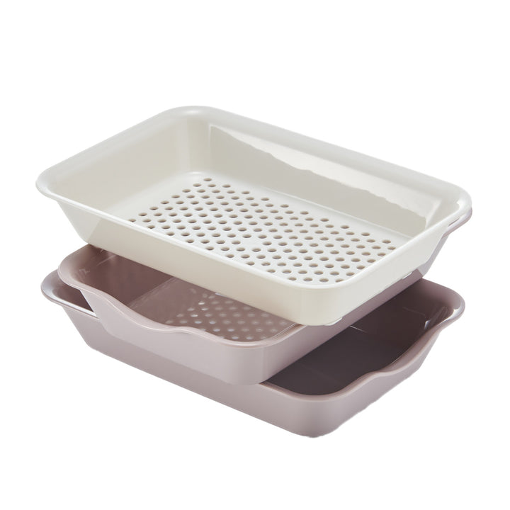 ザル&バット3点セット抗菌角型電子レンジ対応日本製Vat＆Colander2+1セット