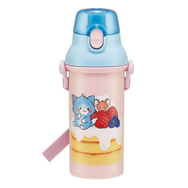 水筒 キッズ 480ml プラスチック 抗菌 直飲み ワンタッチ トム＆ジェリー まんが