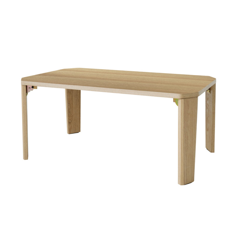 折りたたみテーブル 幅75cm 木製 天然木 センターテーブル -5