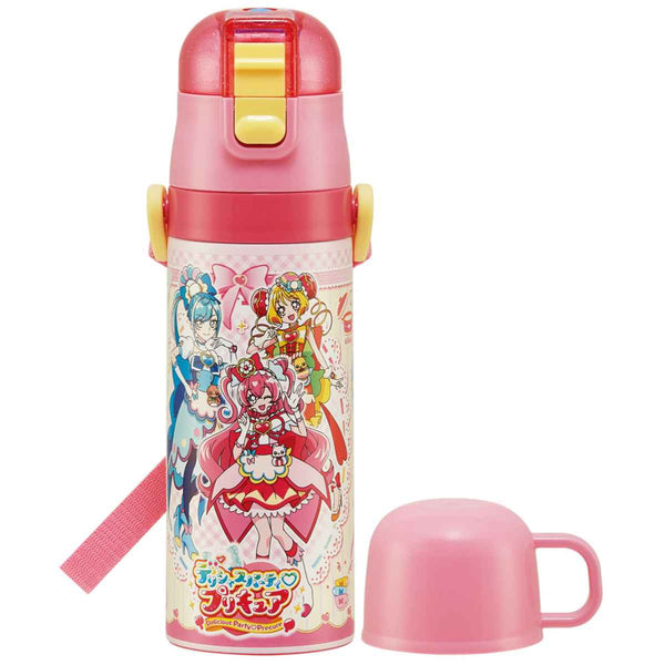 水筒 キッズ 470ml 2way 直飲み コップ ステンレス デリシャスパーティプリキュア