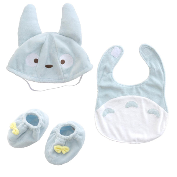 ギフトセット となりのトトロ 中トトロ ベビー 帽子 ビブ 靴 キャラクター